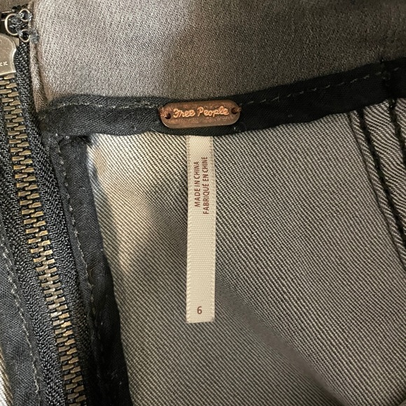 Free People Light Grey Washed / Faded Black Modern Femme Denim Skirt Size 6 - Picture 7 of 15